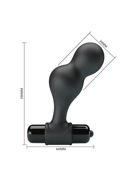 Mr Play - Black Silicone Vibrator Anal Plug