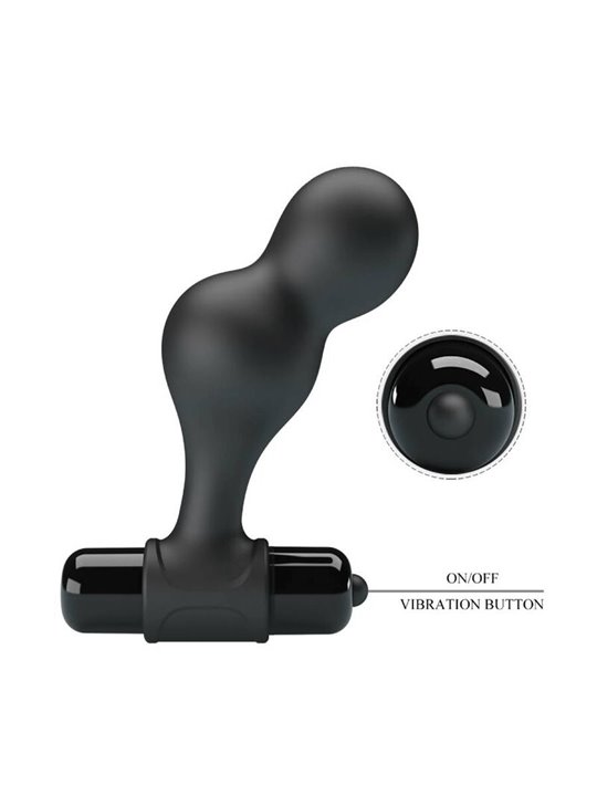 Mr Play - Black Silicone Vibrator Anal Plug