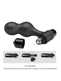 Mr Play - Black Silicone Vibrator Anal Plug