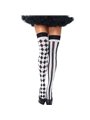 Leg Avenue - Black/White Arlequin High Socks