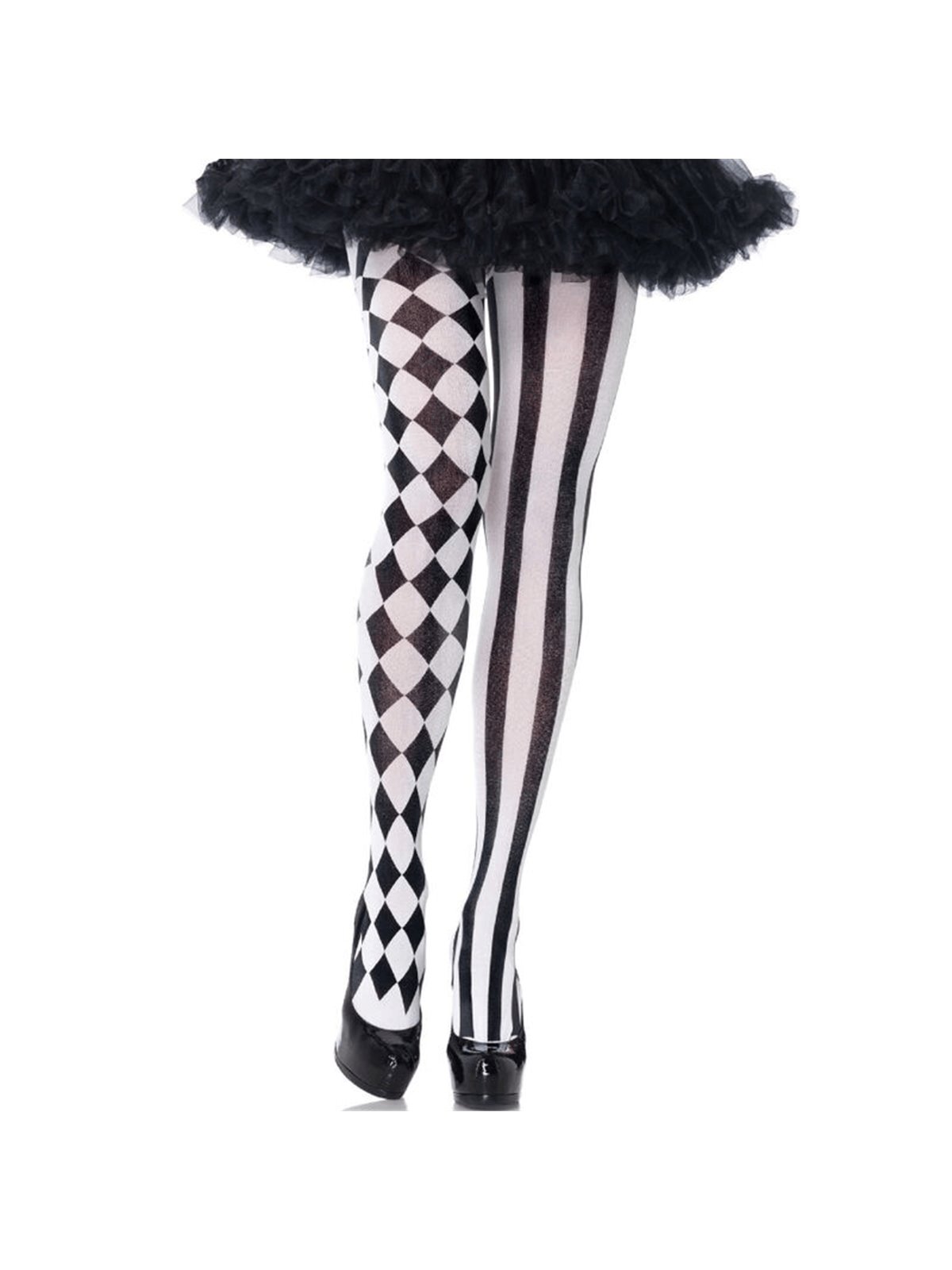 Leg Avenue - Black/White Harlequin Tights