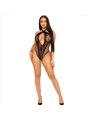 Leg Avenue - Body a Rete Incrociato con Pizzo Taglia Unica Nero