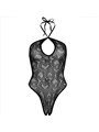 Leg Avenue - Body in Pizzo con Scollo Halter Taglia Unica Nero