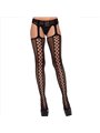 Leg Avenue - Calze a Rete con Reggicalze Taglia Unica Nero