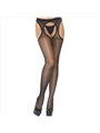 Leg Avenue - Collant Reggicalze con Cavallo Aperto Taglia S/L Nero