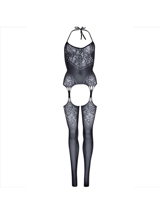 Leg Avenue - Bodystocking in Pizzo e Scollo Halter Taglia Unica Nero