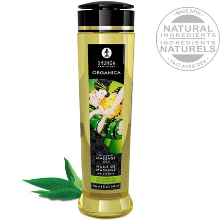 Shunga - Olio Da Massaggio Biologico Tè Verde 240 ML