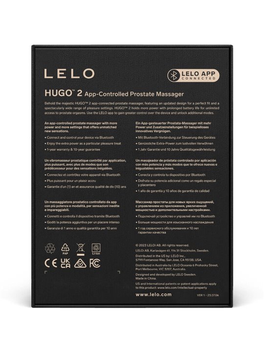 Lelo - Hugo 2 Black Prostate Massager