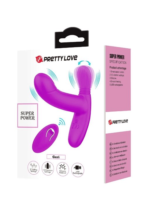 Pretty Love - Massaggiatore per Clitoride Geri Telecomando Rosa