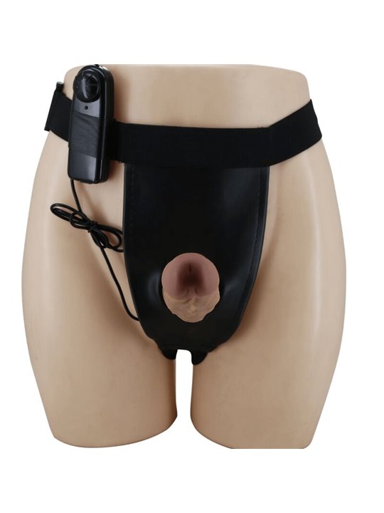 Pretty Love - Harness Briefs with Vibration Dildo Included