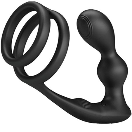 Pretty Love - Marshall Penis Ring with Vibratory Anal Plug with Remote Control