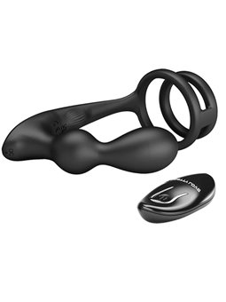 Pretty Love - Marshall Penis Ring with Vibratory Anal Plug with Remote Control