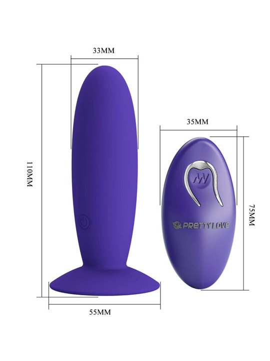 Pretty Love - Youth Plug Anal Vibrator Remote Control Violet