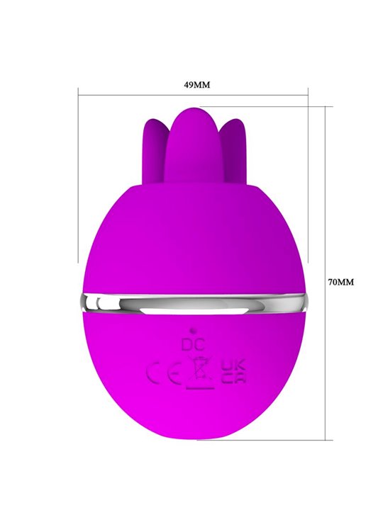 Pretty Love - Vibratore in Silicone Tondo Viola Gemini Ball