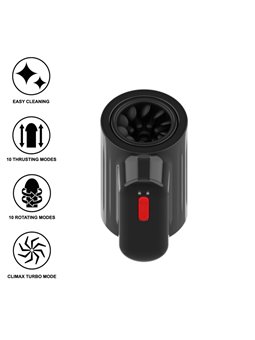 Jamyjob - Vortex Masturbatore Turbo con Spinta e Rotazione a 360° Su e Giù