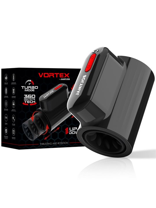 Jamyjob - Vortex Masturbatore Turbo con Spinta e Rotazione a 360° Su e Giù