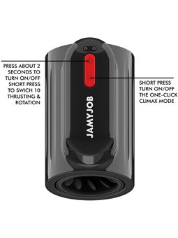 Jamyjob - Vortex Masturbatore Turbo con Spinta e Rotazione a 360° Su e Giù