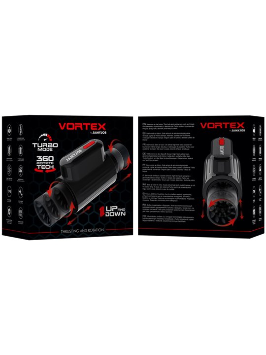 Jamyjob - Vortex Masturbatore Turbo con Spinta e Rotazione a 360° Su e Giù