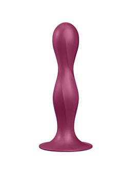 Satisfyer - Double Ball-R Silicone Dildo Garnet