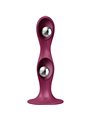 Satisfyer - Double Ball-R Silicone Dildo Garnet