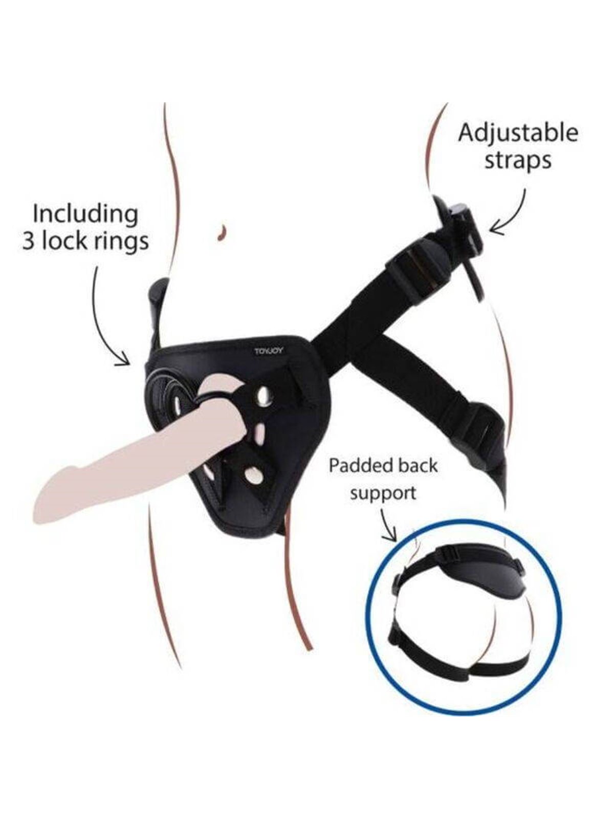Get Real - Strap-On Deluxe Harness Black