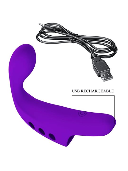 Pretty Love - Gorgon Purple Rechargeable Finger Vibrator
