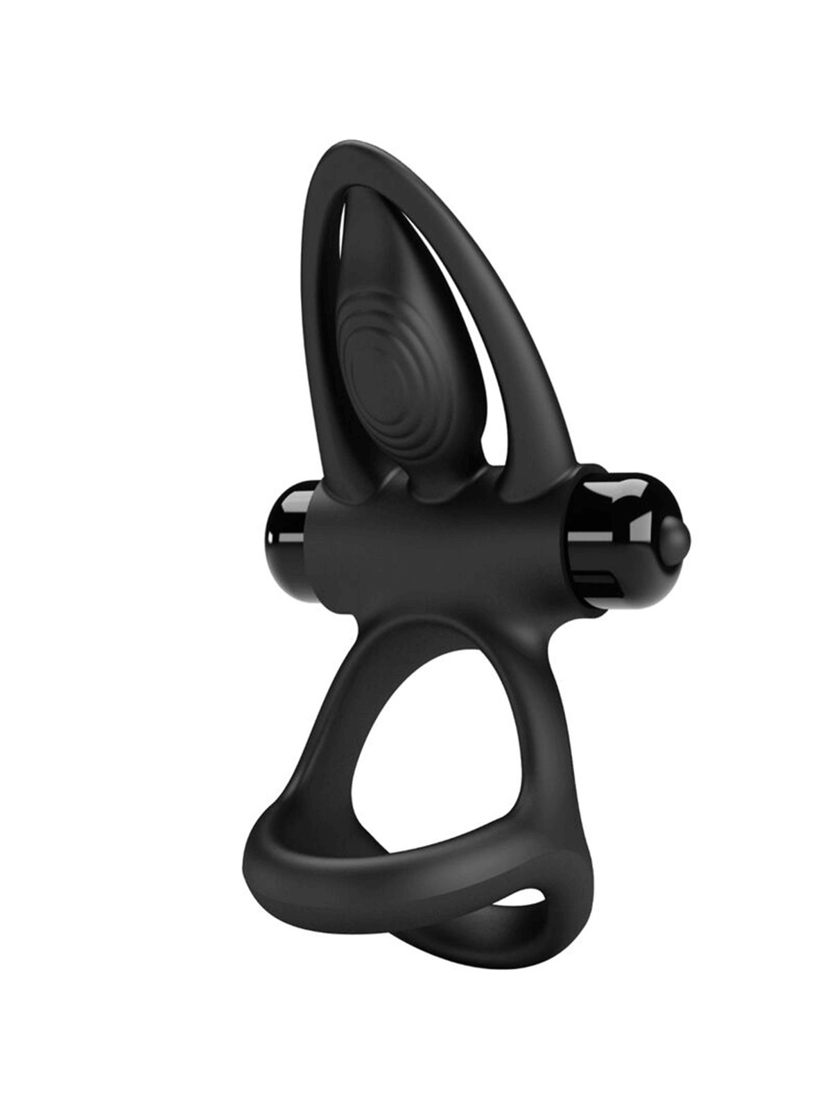 Pretty Love - Anello Vibrante 10 Vibrazioni in Silicone Nero