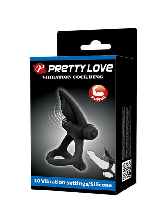 Pretty Love - Vibrating Ring 10 Vibrations Black Silicone
