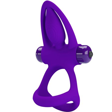 Pretty Love - Anello Vibrante 10 Vibrazioni in Silicone Violetto