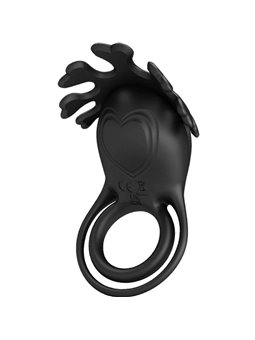 Pretty Love - Anello Vibrante Ruben 7 Vibrazioni in Silicone Nero