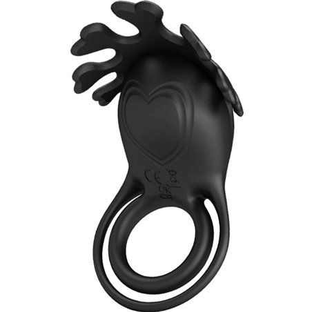 Pretty Love - Anello Vibrante Ruben 7 Vibrazioni in Silicone Nero