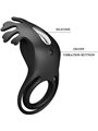 Pretty Love - Ruben Vibrator Ring 7 Vibrations Black Silicone