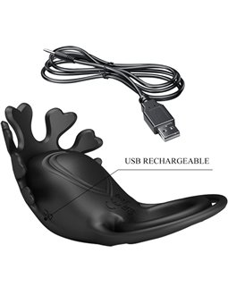 Pretty Love - Ruben Vibrator Ring 7 Vibrations Black Silicone