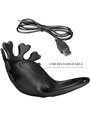 Pretty Love - Anello Vibrante Ruben 7 Vibrazioni in Silicone Nero