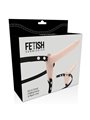 Fetish Submissive Harness - Flesh Silicone Vibrator 15 CM