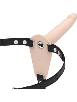 Fetish Submissive Harness - Flesh Silicone Vibrator 15 CM