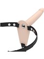Fetish Submissive Harness - Flesh Silicone Vibrator 15 CM