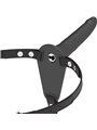 Fetish Submissive Harness - Black Silicone Vibrator 15 CM