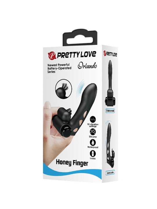 Pretty Love - Copertura per Dita Vibratore Orlando Nera