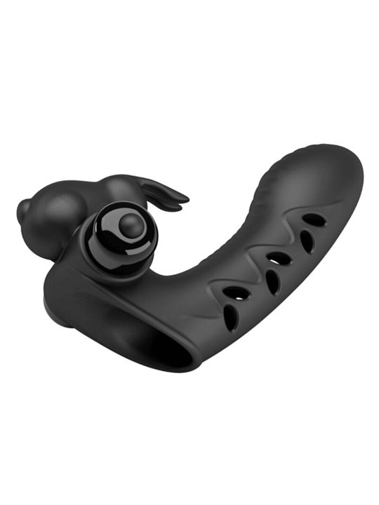Pretty Love - Copertura per Dita Vibratore Rabbit Nero Vance