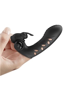 Pretty Love - Copertura per Dita Vibratore Rabbit Nero Vance