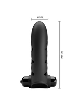 Pretty Love - Copertura per Dita Vibratore Rabbit Nero Vance