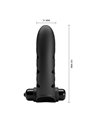 Pretty Love - Copertura per Dita Vibratore Rabbit Nero Vance