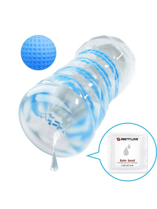 Pretty Love - Piccolo Masturbatore con Spirali Blu