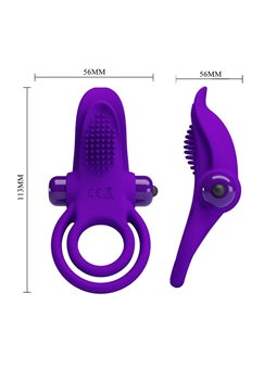 Pretty Love - Anello Vibrante per Pene Viola