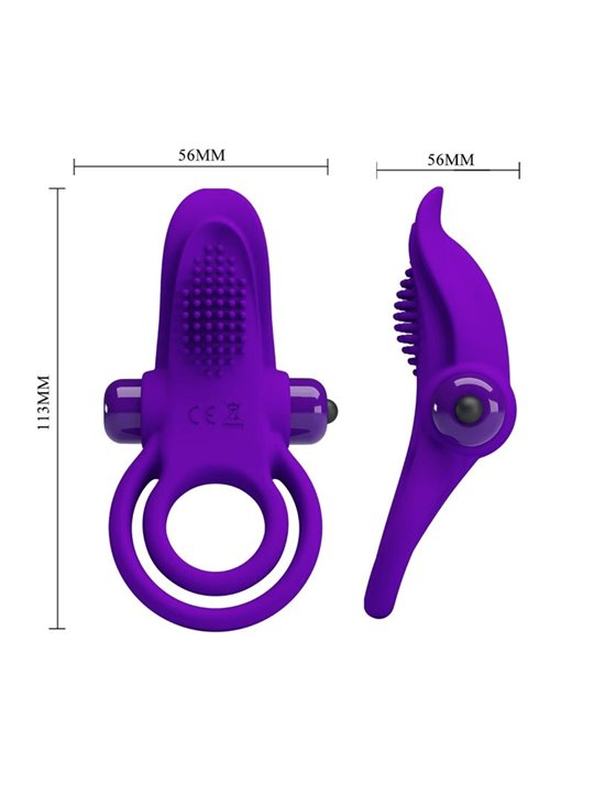 Pretty Love - Purple Vibrating Penis Ring