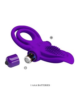Pretty Love - Anello Vibrante per Pene Viola