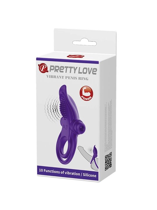 Pretty Love - Purple Vibrating Penis Ring