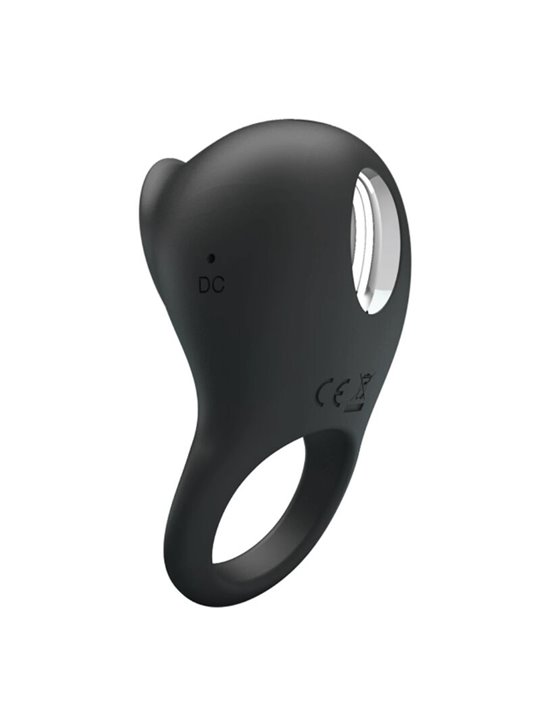 Pretty Love - Anello Vibrante per Pene con Lingua Nero
