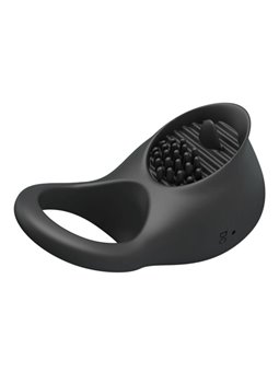 Pretty Love - Anello Vibrante per Pene con Lingua Nero